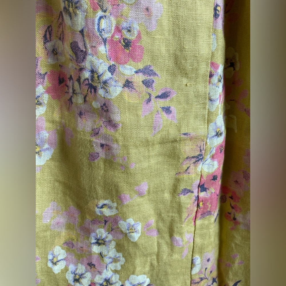 Bellambra Floral Dress in Mustard Yellow with Side Shoulder Tie - Picture 8 of 9